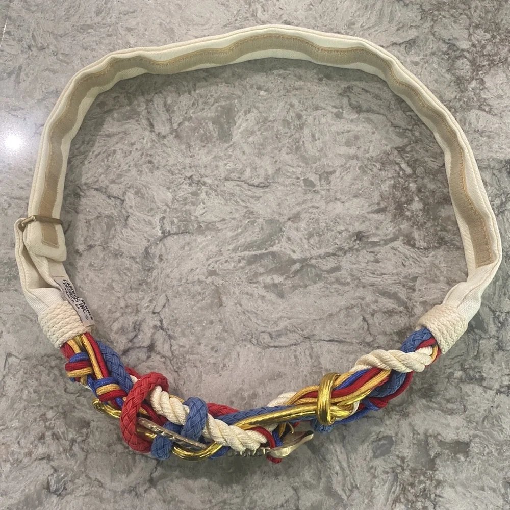 Vintage Carolyn Tanner Designs Inc. Atlanta, GA Anchor Braided Ajustable Belt